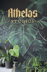 Wall mural: gold foiled logo