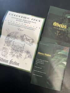 Colouring page, double spread, Cover page, and Back page